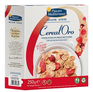 PIACERI MEDITERRANEI CEREALORO FIOCCHI DI RISO CON MAIS E FRUTTI ROSSI 250 G - farmacia187.it