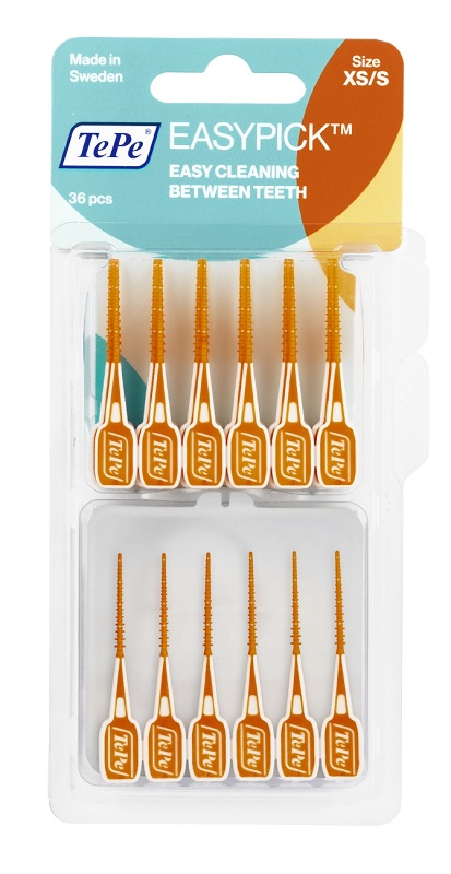 TEPE SCOVOLINI EASYPICK EXTRASMALL/SMALL ARANCIONE 36 PEZZI - farmacia187.it