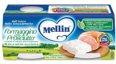 MELLIN BABY FORMAGGINO CON PROSCIUTTO 2 X 80 G - farmacia187.it