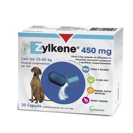 ZYLKENE CANI GROSSA TAGLIA 15-60KG 20 CAPSULE DA 450 MG - farmacia187.it