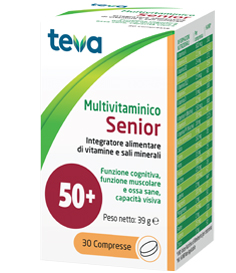 MULTIVITAMINICO SENIOR TEVA 30 COMPRESSE 39 G - farmacia187.it