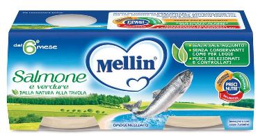 MELLIN OMOGENEIZZATO SALMONE 2 X 80 G - farmacia187.it