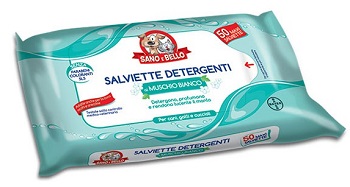 SANO E BELLO SALVIETTE DETERGENTI MUSCHIO BIANCO 50 PEZZI - farmacia187.it