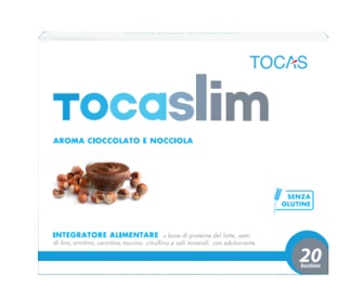 TOCASLIM CREMA DI CIOCCOLATO E NOCCIOLA 20 BUSTE DA 18 G - farmacia187.it
