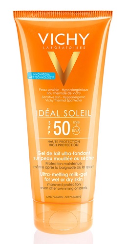 IDEAL SOLEIL GEL WET CORPO SPF50 200 ML - farmacia187.it