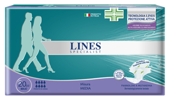 LINES SPECIALIS PANNOLONE A MUTANDINA MAXI MEDIA FARMA 20 PEZZI - farmacia187.it