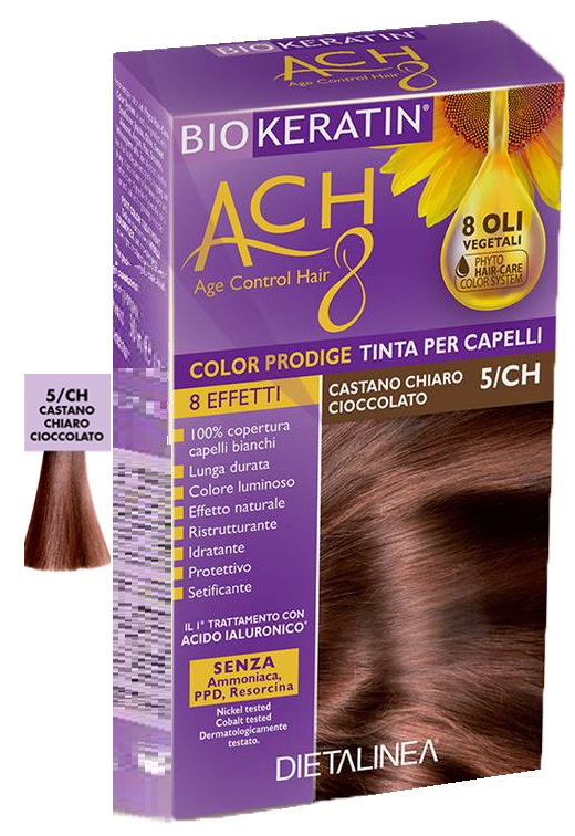BIOKERATIN ACH8 COLOR PRODIGE 5/CH CASTANO CHIARO CIOCCOLATO - farmacia187.it