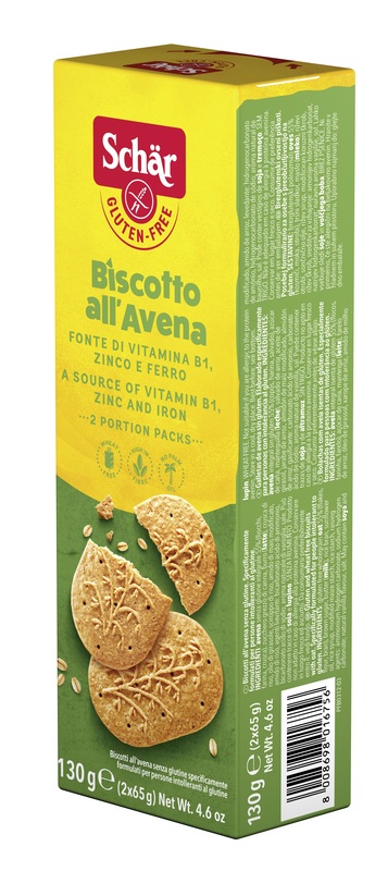 SCHAR BISCOTTI ALL'AVENA 2 BUSTE DA 65 G - farmacia187.it