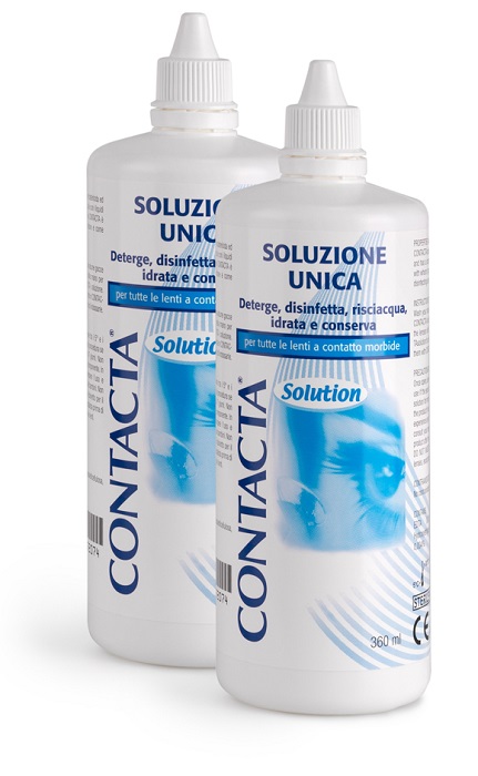 SOLUZIONE PER LENTI A CONTATTO CONTACTA 2 PEZZI 360 ML - farmacia187.it