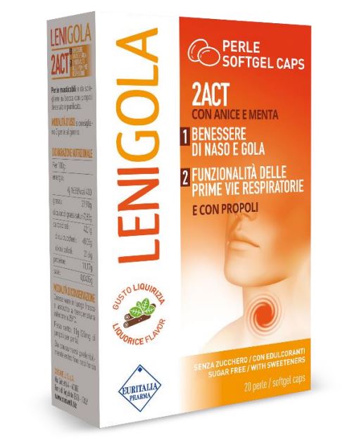 LENIGOLA 20 PERLE SOFTGEL CAPS LIQUIRIZIA - farmacia187.it