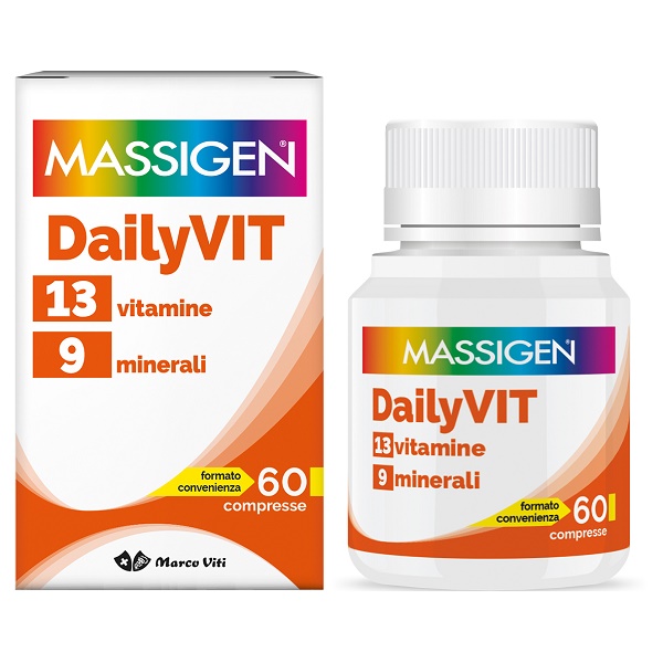 MASSIGEN DAILYVIT 12 VITAMINE 11 MINERALI 60 COMPRESSE RIVESTITE - farmacia187.it