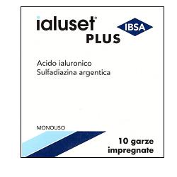 GARZA IMPREGNATA IALUSET FERITE E USTIONI NON INFETTE 10X10 CM 10 PEZZI - farmacia187.it