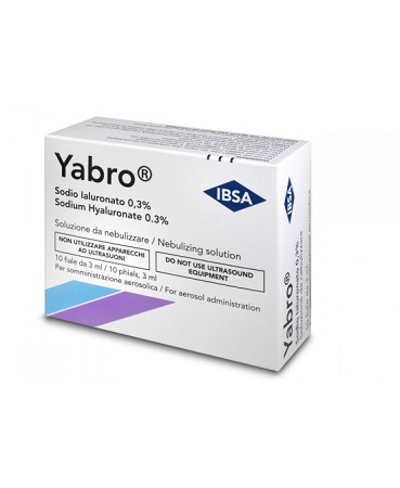 YABRO 10 FIALE 3ML ACIDO IALURONICO 0,3% SOLUZIONE PER NEBULIZZATORE - farmacia187.it