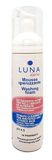 LUNADERM MOUSSE IGIENIZZANTE DETERGENTE INTIMO PELLI IRRITATE ED ALTERATE 150 ML - farmacia187.it