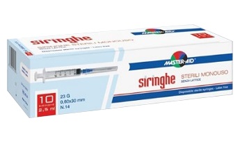 SIRINGA PER VENIPUNTURA MASTER-AID 2,5 ML 10 GAUGE 23 PEZZI - farmacia187.it