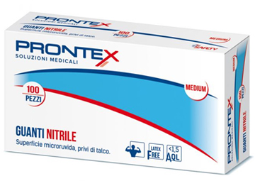 PRONTEX GUANTO IN NITRILE SENZA POLVERE PICCOLO 6/7 100 PEZZI - farmacia187.it