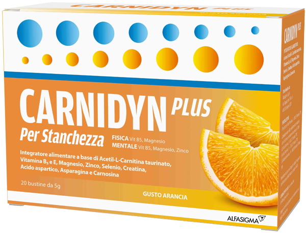 CARNIDYN PLUS 20 BUSTINE DA 5 G GUSTO ARANCIA - farmacia187.it