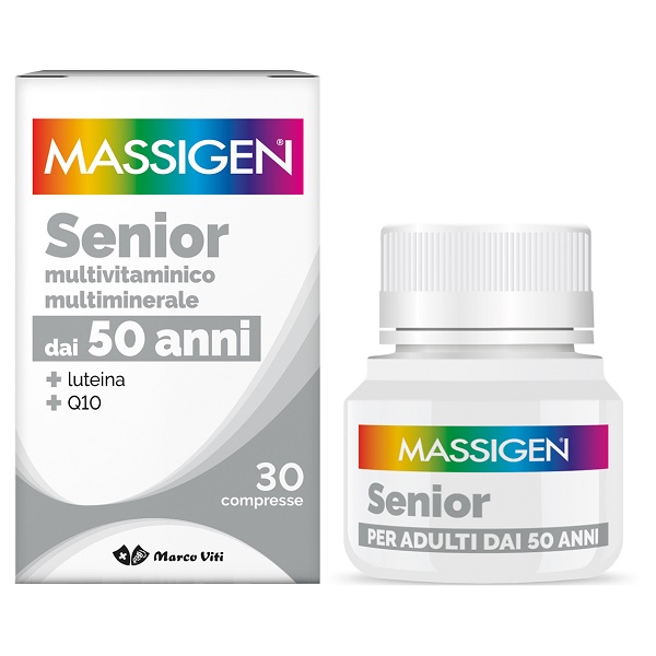 MASSIGEN SENIOR MULTIVITAMINICO E MULTIMINERALE 30 COMPRESSE RIVESTITE - farmacia187.it