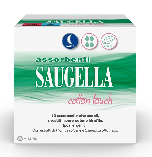 SAUGELLA COTTON TOUCH ASSORBENTI NOTTE 12 PEZZI - farmacia187.it