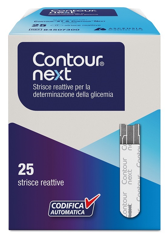 STRISCE MISURAZIONE GLICEMIA CONTOUR NEXT 25 PEZZI - farmacia187.it