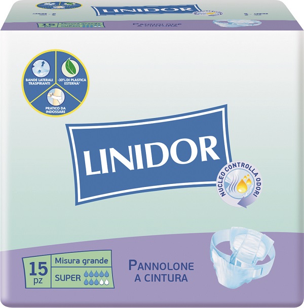 PANNOLONE LINIDOR PERFECT CARE SUPER A CINTURA MG 15 PEZZI - farmacia187.it