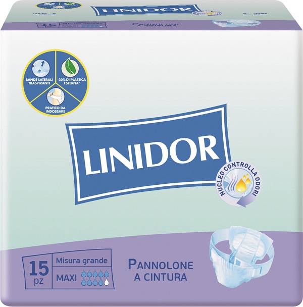 PANNOLONE LINIDOR A CINTURA MAXI MISURA GRANDE 15 PEZZI - farmacia187.it