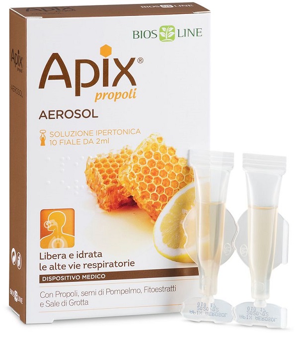 APIX PROPOLI AEROSOL 10 FIALE MONODOSE X 2 ML BIOSLINE - farmacia187.it