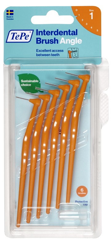 TEPE ANGLE SCOVOLINO ARANCIO 0,45MM 6 PEZZI - farmacia187.it