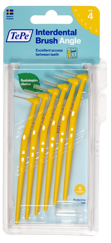 TEPE ANGLE SCOVOLINO GIALLO 0,7MM 6 PEZZI - farmacia187.it