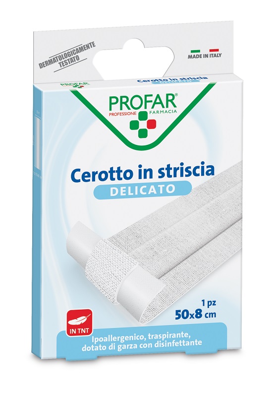 CEROTTO TESSUTO NON TESSUTO DELICATO 1 STRISCIA 50X8 CM PROFAR - farmacia187.it