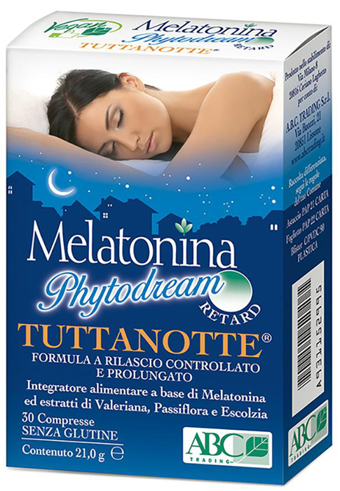MELATONINA PHYTODREAM TUTTANOTTE RETARD 30 COMPRESSE - farmacia187.it