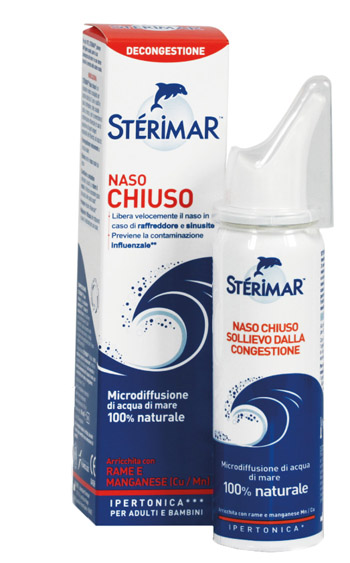 STERIMAR IPERTONICO NASO CHIUSO RAME E MANGANESE SPRAY 50 ML - farmacia187.it