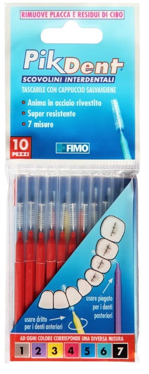 PIKDENT STUZZICOLINO 4 ROSSO 10 PEZZI - farmacia187.it