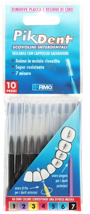 PIKDENT STUZZICOLINO 7 NERO 10 PEZZI - farmacia187.it