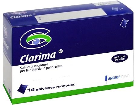 SALVIETTA PERIOCULARE CLARIMA 14 PEZZI - farmacia187.it
