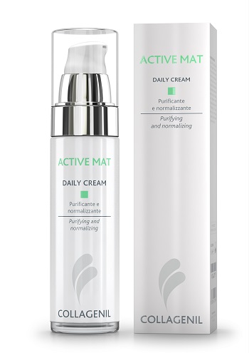COLLAGENIL ACTIVE MAT DAILY CREAM SEBOREGOLATRICE/PURIFICANTE PER LA PELLE DEL VISO FLACONE 50 ML - farmacia187.it