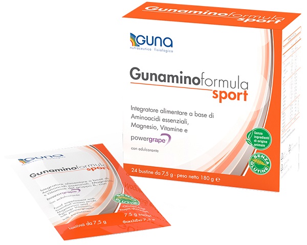 GUNAMINOFORMULA SPORT 24 BUSTE 180 G - farmacia187.it