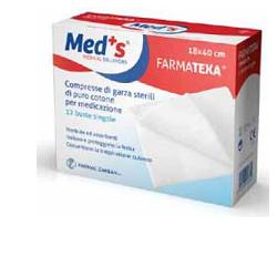 GARZA COMPRESSA MEDS FARMATEXA 12/8 18X40CM 12 PEZZI - farmacia187.it