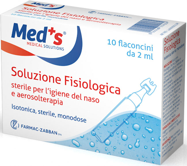 SOLUZIONE FISIOLOGICA MEDS STERILE ASTX10 FL 2ML - farmacia187.it