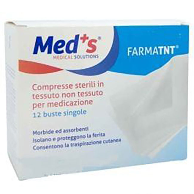 GARZA COMPRESSA MEDS TESSUTO NON TESSUTO PEEL OPEN 7,5X7,5CM 12 PEZZI - farmacia187.it