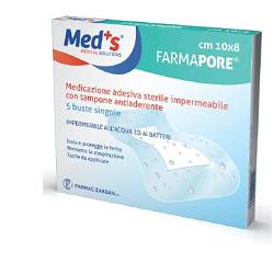 MEDICAZIONE MEDS PORE ADESIVA IMPERMEABILE 5X7CM 5 PEZZI - farmacia187.it