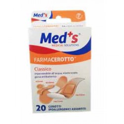 CEROTTO MEDS STRIP POLIURETANO IPOALLERGENICO CLASSICO ASSORTITI 20 PEZZI - farmacia187.it