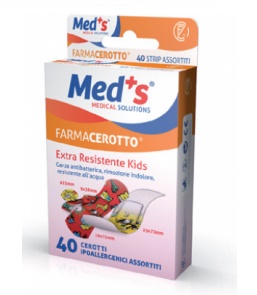 CEROTTO MEDS STRIP KIDS IPOALLERGENICO ASSORTITI 40 PEZZI - farmacia187.it
