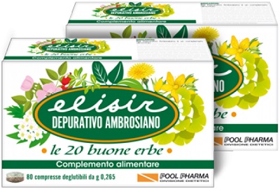 ELISIR DEPURATIVO AMBROSIANO 80 COMPRESSE 21,20 G - farmacia187.it