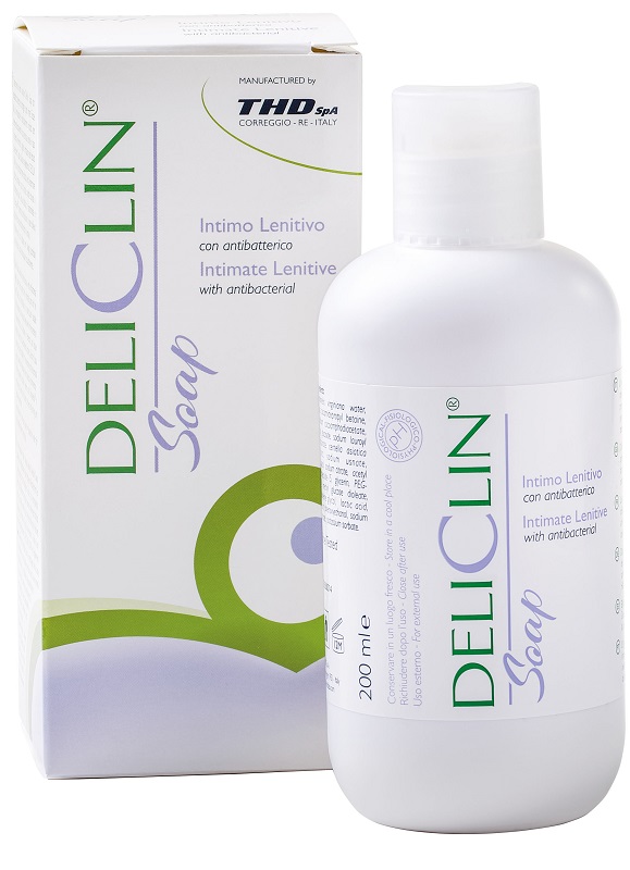 DELICLIN SOAP DETERGENTE INTIMO LENITIVO CON ANTIBATTERICO 200 ML - farmacia187.it
