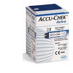 STRISCE MISURAZIONE GLICEMIA ACCU-CHEK AVIVA BRK RETAIL 25 PEZZI - farmacia187.it