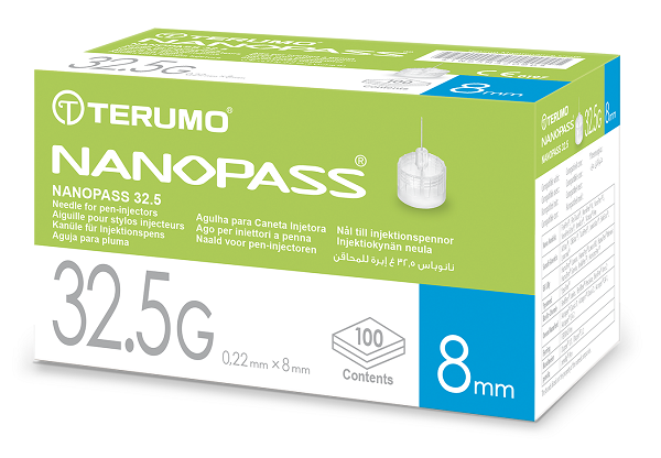 AGO PER PENNA DA INSULINA NANOPASS 32,5 GAUGE LUNGHEZZA 8 MM 100 PEZZI - farmacia187.it