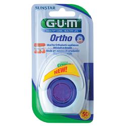GUM ORTHO FLOSS FILO SPUGNOSO 50 PEZZI - farmacia187.it