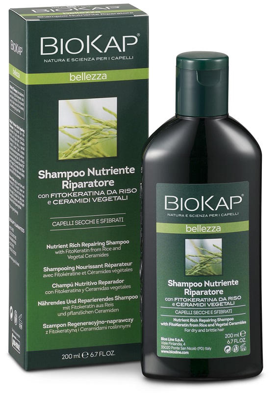 BIOKAP BELLEZZA SHAMPOO NUTRIENTE/RIPARATORE 200 ML BIOSLINE - farmacia187.it