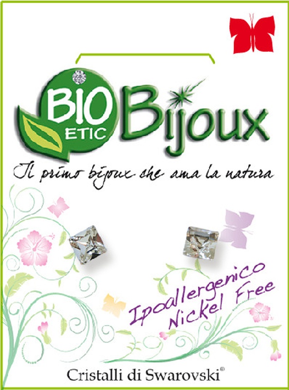 ORECCHINO CARRE' 4MM CRYSTAL - farmacia187.it